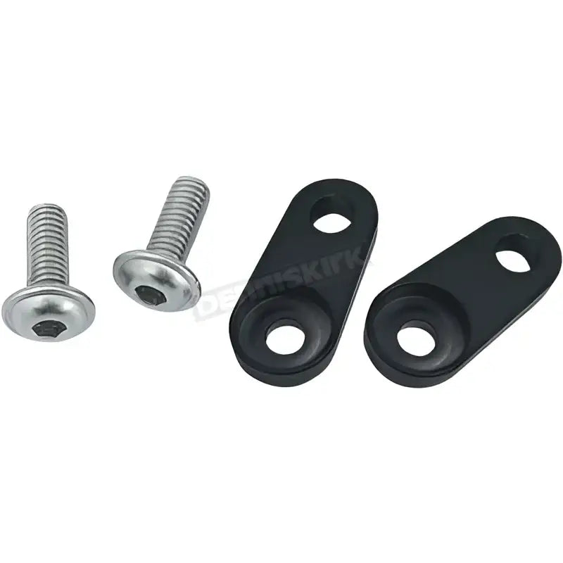Two screws and black metal brackets for Kuryakyn Atto Micro mounts