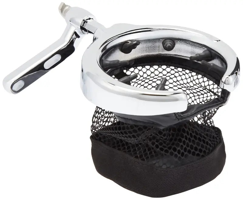 Chrome motorcycle cup holder fitting Kuryakyn beverage carrier perch mount