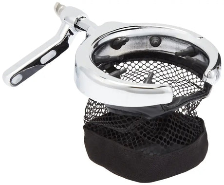 Chrome motorcycle cup holder fitting Kuryakyn beverage carrier perch mount