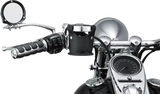 Motorcycle handlebars with Kuryakyn Beverage Carrier Perch Mount Chrome accessory