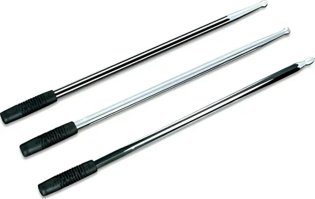 Kuryakyn Billet Antenna Round/Grooved Black & Raw - 862 - Exterior Styling