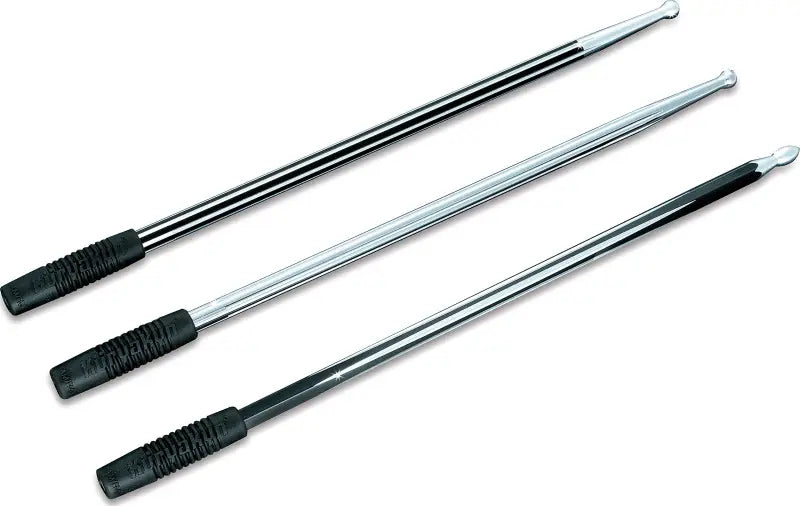 Kuryakyn Billet Antenna Round/Grooved Chrome - 863 - Exterior Styling