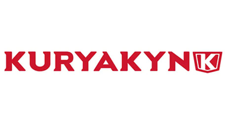 Red Kuryakyn logo on Kuryakyn Braaap Grips 1in Red for stylish grips 1in red
