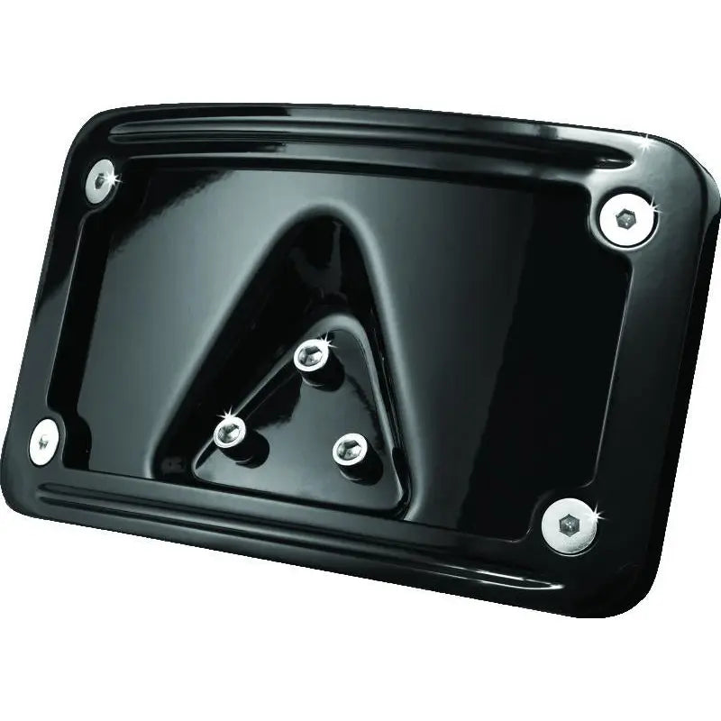 Kuryakyn 3148 Kuryakyn Curved Laydown License Plate Frame Gloss Black