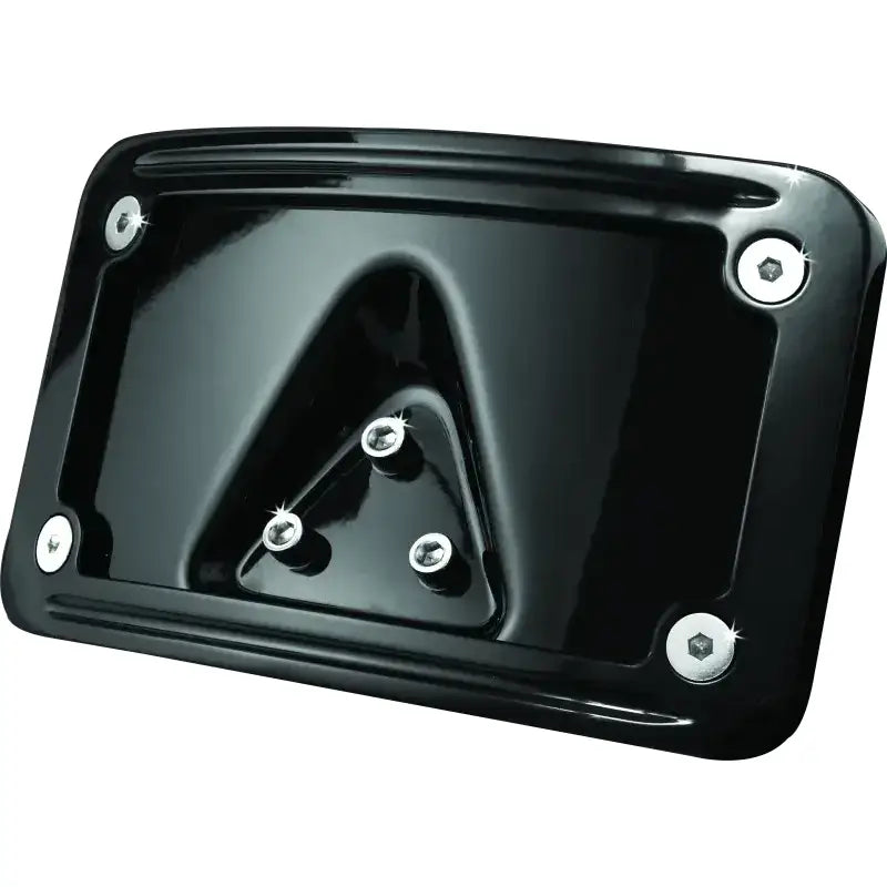 Kuryakyn Curved Laydown License Plate Frame Gloss Black - RV and Auto Parts