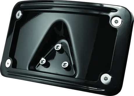 Kuryakyn Curved Laydown License Plate Frame Gloss Black - RV and Auto Parts