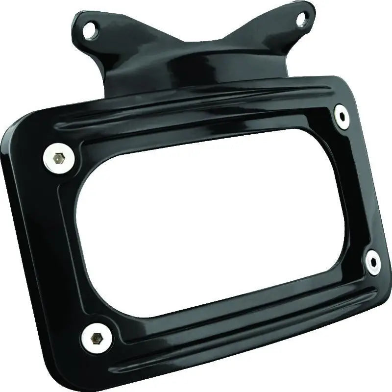 Kuryakyn 3147 Kuryakyn Curved License Plate Mount Black - 3147