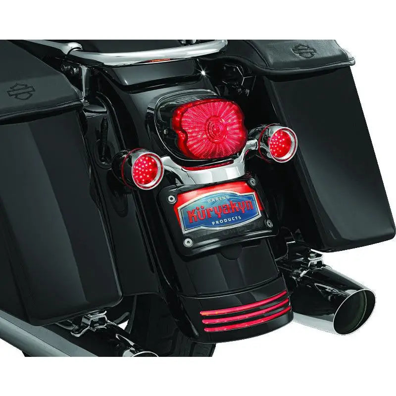 Kuryakyn 3149 Kuryakyn Curved License Plate Mount Black - 3149