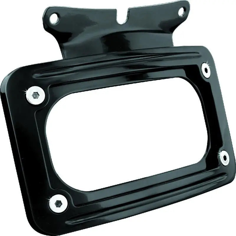 Kuryakyn 3149 Kuryakyn Curved License Plate Mount Black - 3149