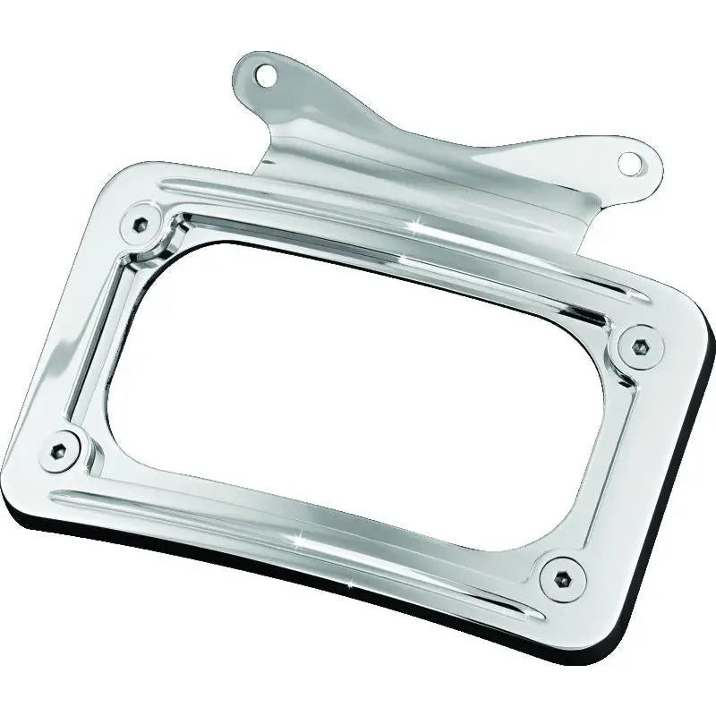 Kuryakyn 3157 Kuryakyn Curved License Plate Mount Chrome - 3157