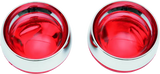 Kuryakyn Deep Dish Bezels With Red Lenses - Kuryakyn