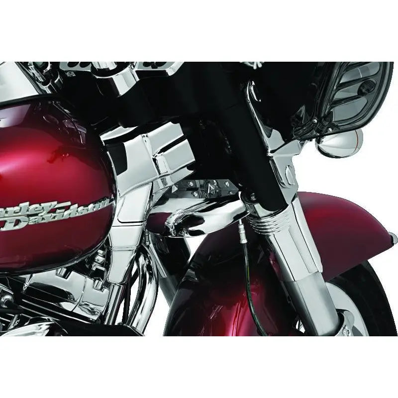 Kuryakyn 7866 Kuryakyn Deluxe Neck Covers 95-07 Touring Models Chrome