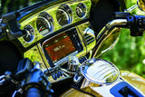 Kuryakyn Deluxe Tri-Line Stereo Trim Kit 14-Up Touring Models Chrome - Kuryakyn