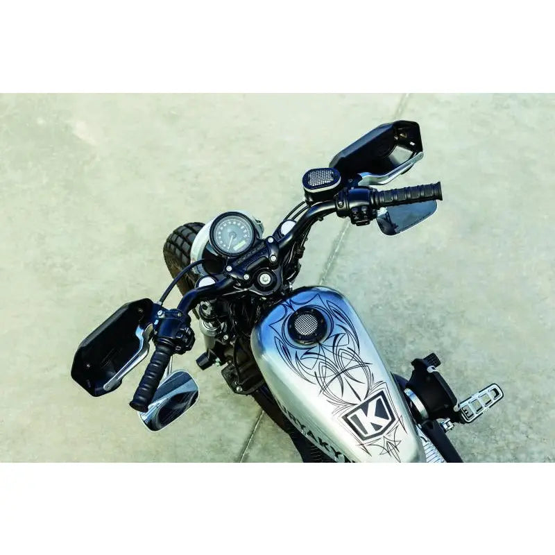 Kuryakyn 6673 Kuryakyn Dillinger Grips Dual Cable Satin Black - 6673