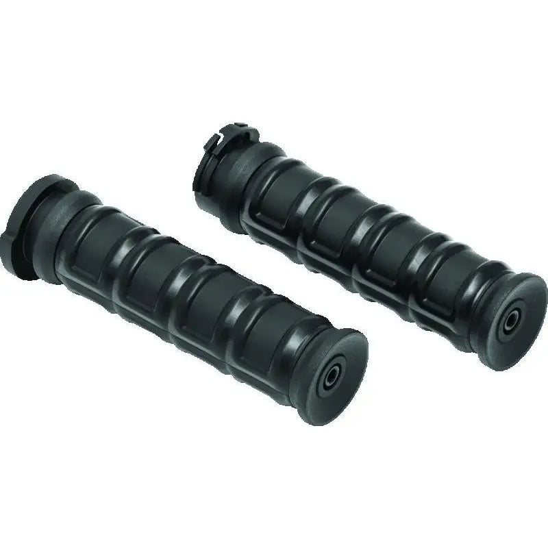 Kuryakyn 6673 Kuryakyn Dillinger Grips Dual Cable Satin Black - 6673