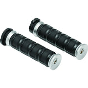 Kuryakyn 6672 Kuryakyn Dillinger Grips Dual Cable Silver - 6672