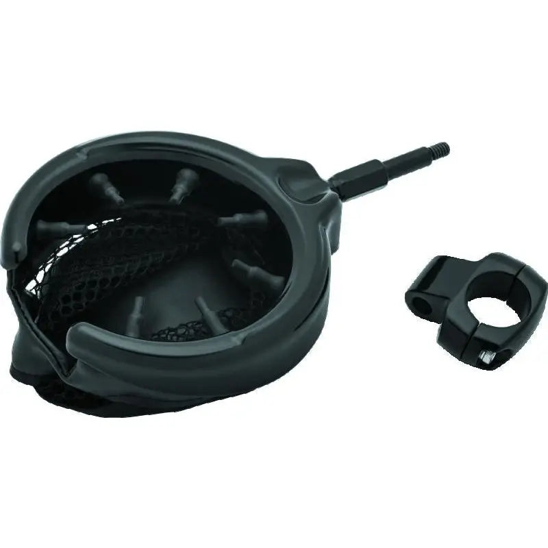 Kuryakyn 1729 Kuryakyn Drink Holder With Basket 1inch Mount Gloss Black - 1729