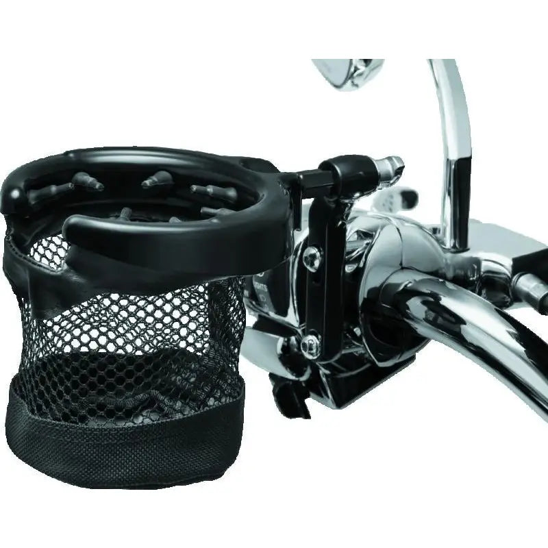 Kuryakyn 1738 Kuryakyn Drink Holder With Basket Perch Mount Gloss Black