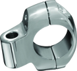 Chrome motorcycle handlebar clamp for Kuryakyn drink holder replacement on 1-1/4in bars