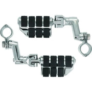 Kuryakyn 7993 Kuryakyn Dually ISO Offset Highway Pegs With 1-1/4inch Clamp Chrome (Pair) - 7993