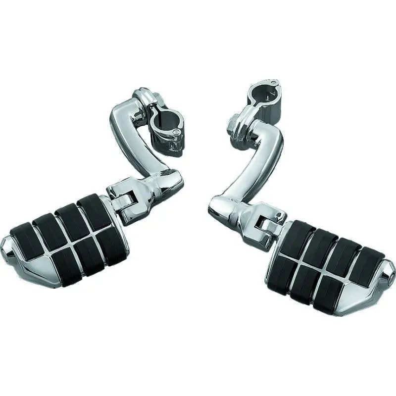 Kuryakyn 7980 Kuryakyn Dually ISO Pegs With 1inch Clamp Chrome (Pair) - 7980