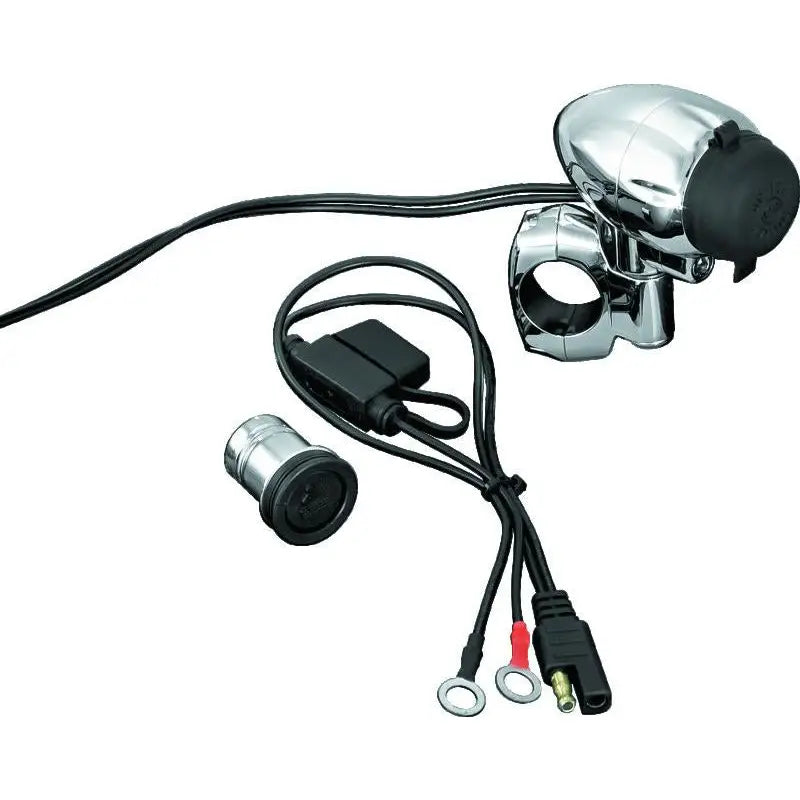 Kuryakyn 1423 Kuryakyn Electrical Power Point With 1in Bar Mount Chrome - 1423