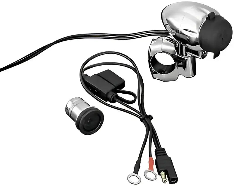Kuryakyn Electrical Power Point With Clutch or Brake Perch Mount Chrome - 1483 - Engine Components