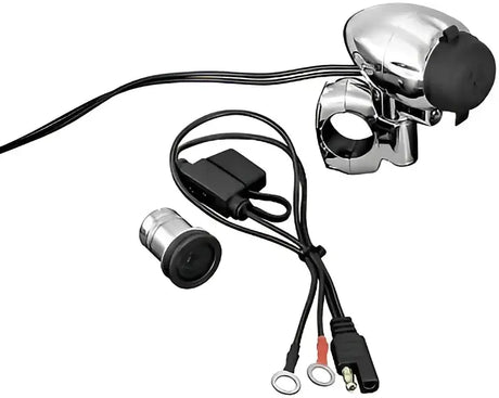 Kuryakyn Electrical Power Point With Clutch or Brake Perch Mount Chrome - 1483 - Engine Components