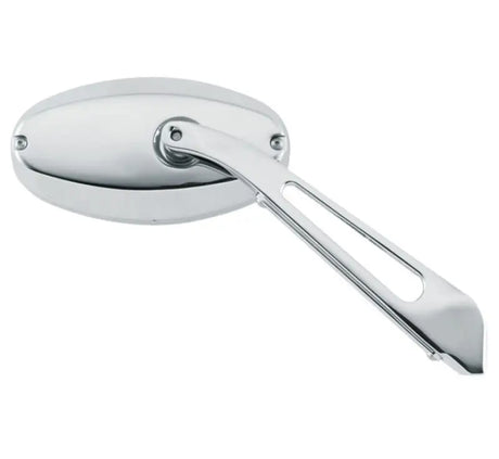 Chrome motorcycle mirror with convex glass in Kuryakyn Ellipse Mirror Convex Glass Chrome 1438