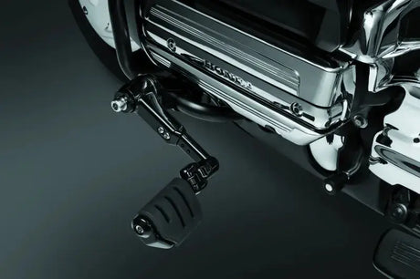 Kuryakyn Ergo III Adjustable Mount With Trident Dually ISO Pegs Gloss Black - RV and Auto Parts
