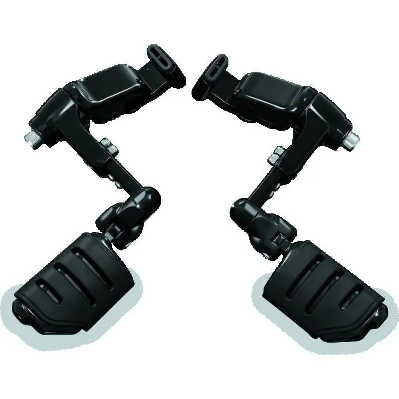 Kuryakyn 3990 Kuryakyn Ergo III Adjustable Mount With Trident Dually ISO Pegs Gloss Black