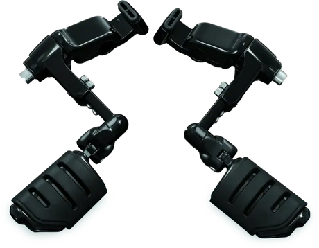Kuryakyn Ergo III Adjustable Mount With Trident Dually ISO Pegs Gloss Black - RV and Auto Parts