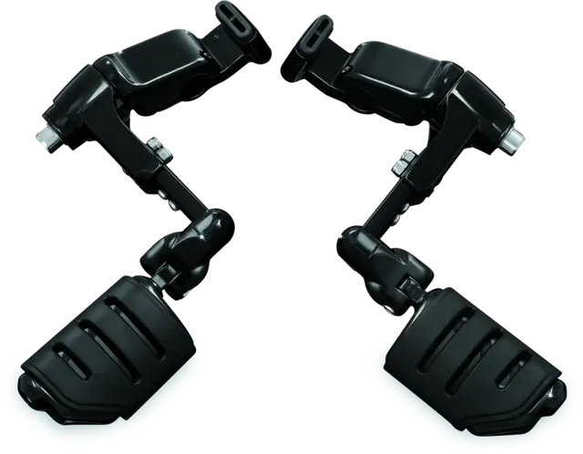 Kuryakyn Ergo III Adjustable Mount With Trident Dually ISO Pegs Gloss Black - RV and Auto Parts