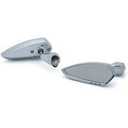 Chrome motorcycle scythe mirror mounted on Kuryakyn Fairing Mount Scythe Mirror Chrome 1815