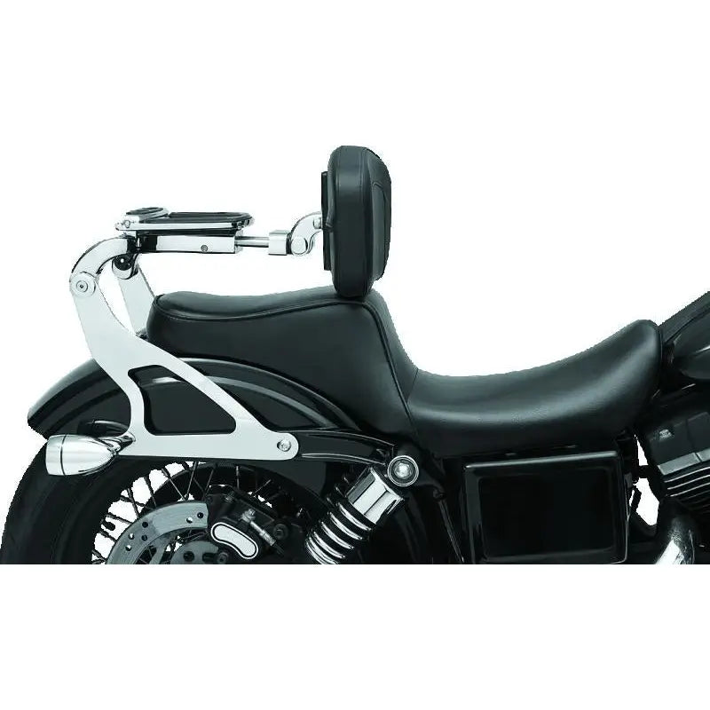 Kuryakyn 7095 Kuryakyn Fixed Mounts Multi-Purpose Driver & Passenger Backrest 06-17 Dyna Models Chrome - 7095