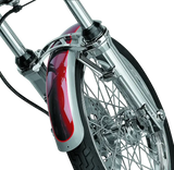 Front wheel and fender with Kuryakyn Fork Skins for 04-Up XL Chrome motorcycle