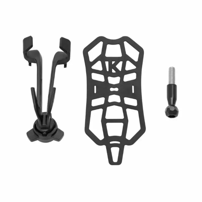 Black device holder components for Kuryakyn Free-Flex Handlebar Clamp Mount