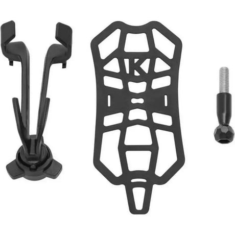 Black phone mount components for Kuryakyn Free-Flex device holder clamp mount handlebar
