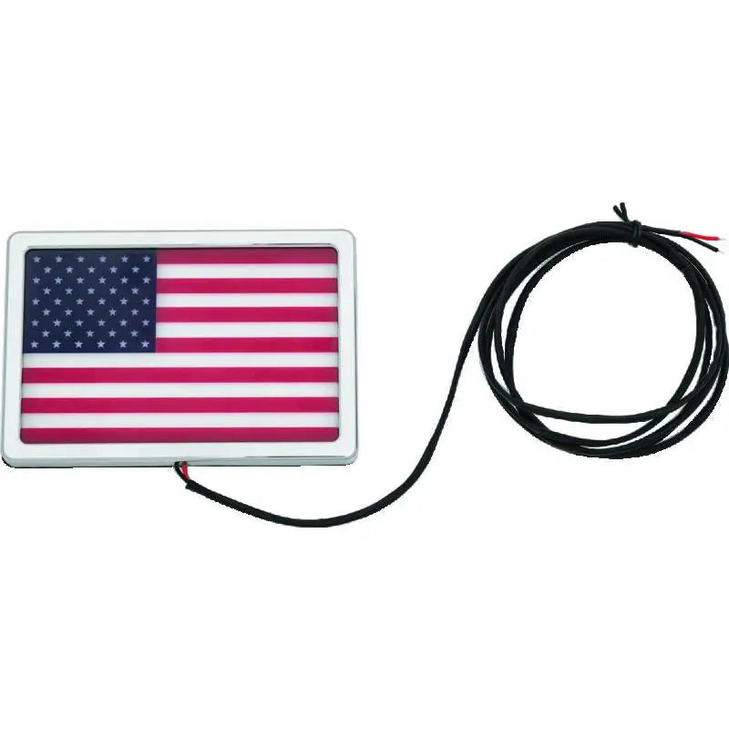 Kuryakyn 2891 Kuryakyn Freedom Flag LED 4in X 6in Chrome - 2891