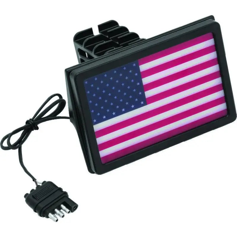 Kuryakyn 2893 Kuryakyn Freedom Flag LED Hitch Cover Black - 2893