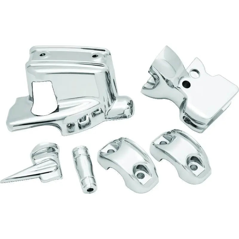 Kuryakyn 1740 Kuryakyn Handlebar Control Dress Up Kit Chrome
