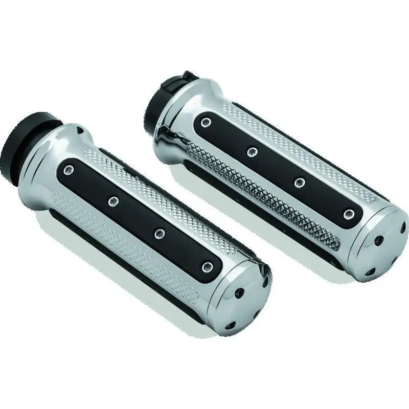Kuryakyn 6122 Kuryakyn Heavy Industry Grips Throttle-By-Wire Chrome - 6122