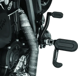 Motorcycle foot controls featuring heavy industry shift and brake pegs in black