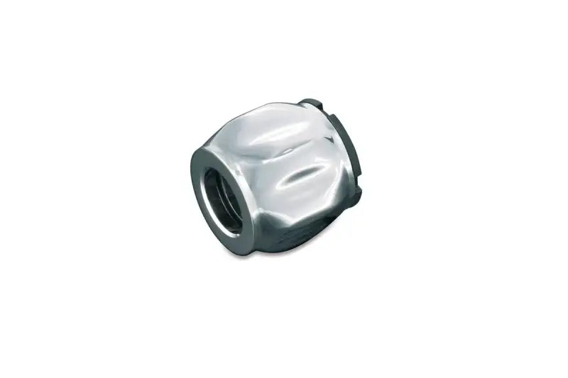 Chrome-plated irregular metal nut for Kuryakyn Heel Shift Eliminator on Softail bikes