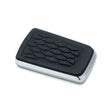 Chrome and black rubber brake pedal pad for Kuryakyn Hex Brake Pedal replacement
