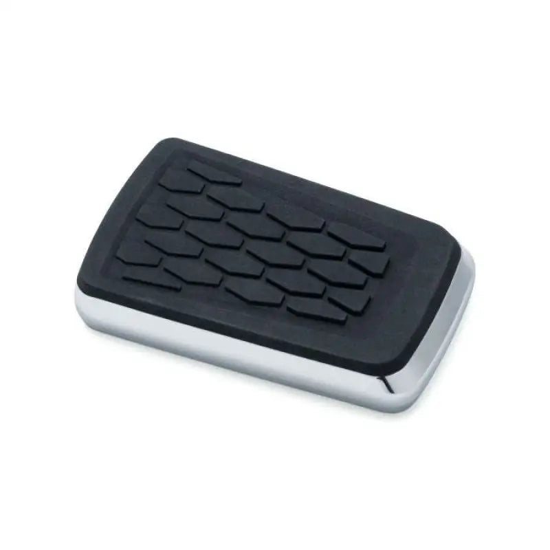 Chrome and black rubber brake pedal pad for Kuryakyn Hex Brake Pedal replacement