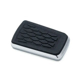 Chrome and black rubber brake pedal pad for Kuryakyn Hex Brake Pedal replacement