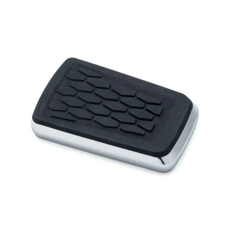 Chrome and black rubber brake pedal pad for Kuryakyn Hex Brake Pedal replacement