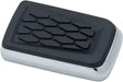 Kuryakyn Hex Brake Pedal Pad Chrome - 5916 with hexagon pattern; enhances grip; designed for RV, automotive, powersports use; ideal for off-road, marine, truck, and motorcycle applications.