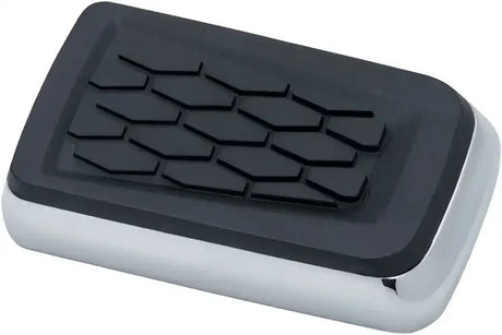 Kuryakyn Hex Brake Pedal Pad Chrome - 5916 with hexagon pattern; enhances grip; designed for RV, automotive, powersports use; ideal for off-road, marine, truck, and motorcycle applications.